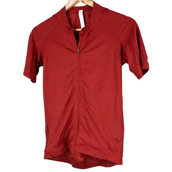 Lululemon City To Summit Cycling Jersey Cayenne Women's Size Large EUC - Picture 5 of 10